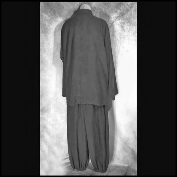 Plus Size Black Pant Suit, Original Tang Kung Fu, Martial Arts Vintage 90s - Picture 9 of 16